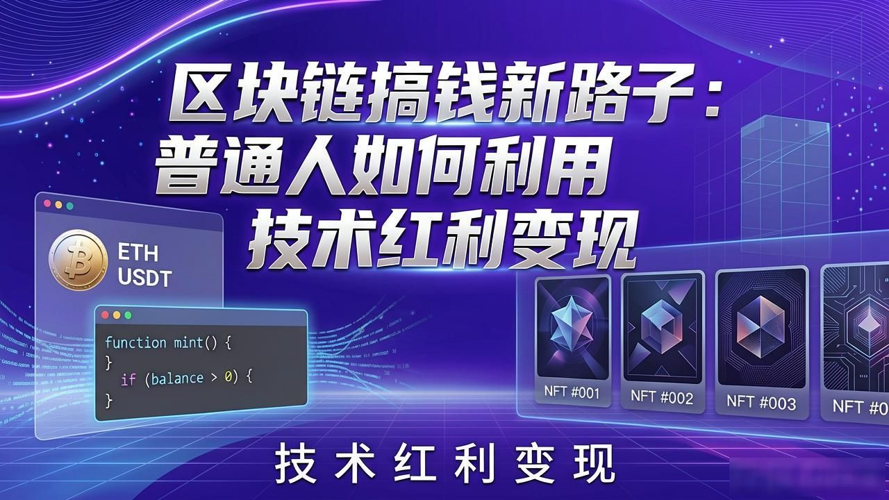 区块链搞钱新路子：普通人如何利用技术红利变现