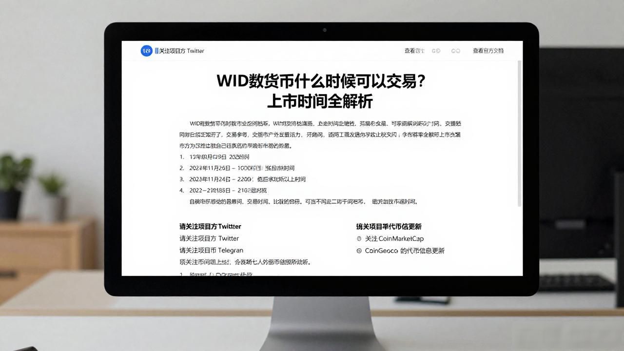 WID数字货币什么时候可以交易？上市时间全解析