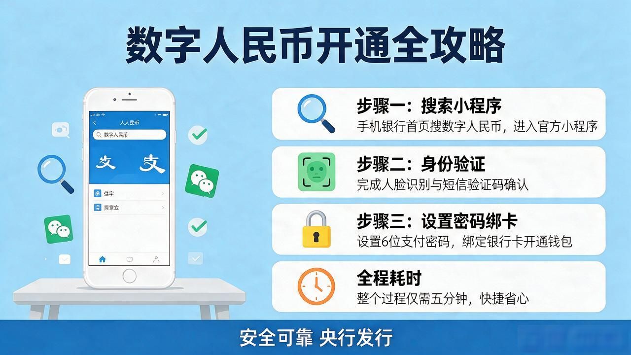 数字人民币注册全攻略：三步开通钱包，省心又安全