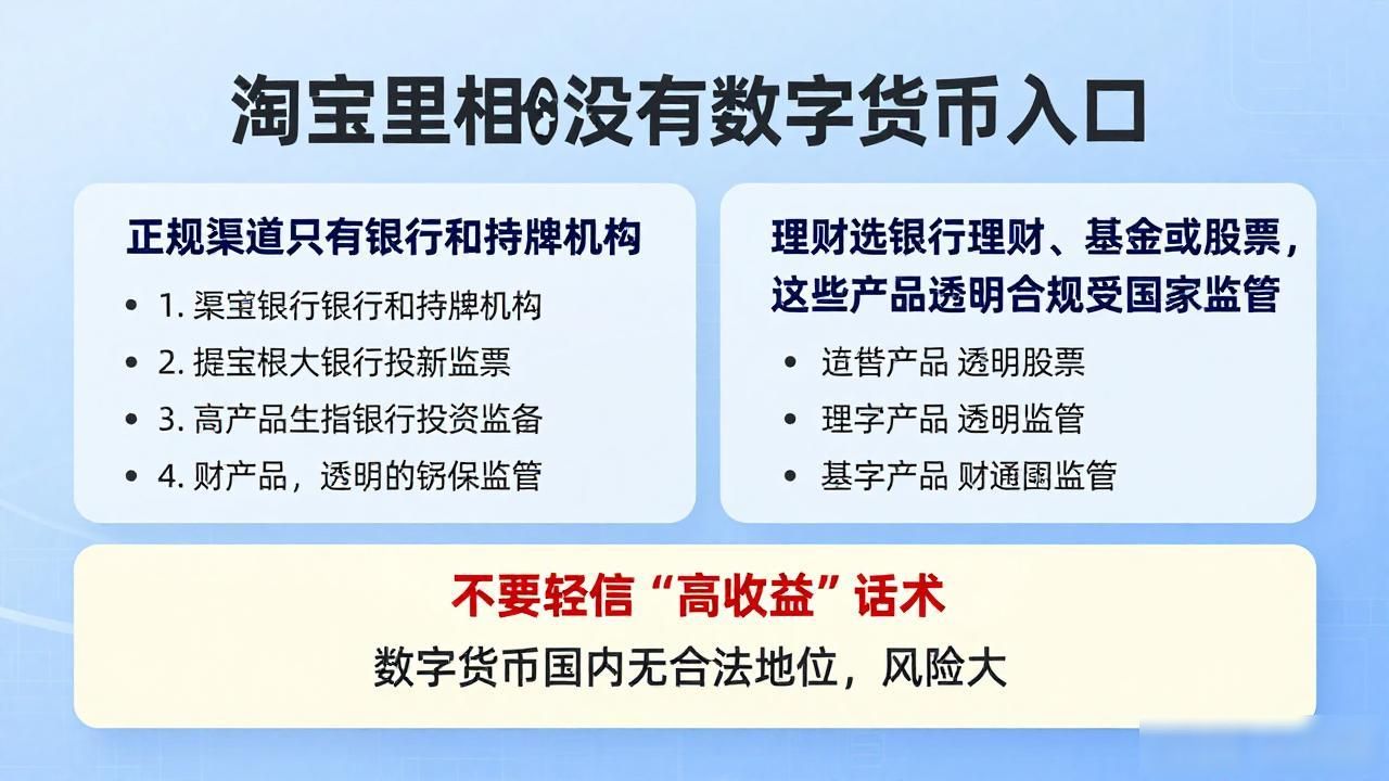 淘宝里根本没有数字货币入口
