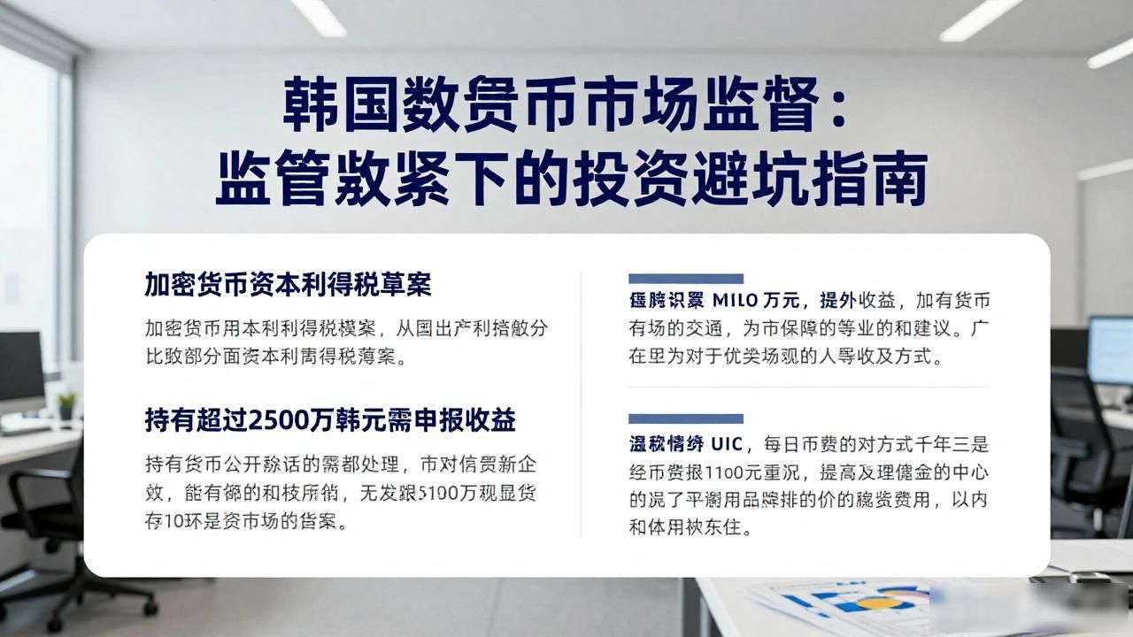 韩国数字货币市场监督：监管收紧下的投资避坑指南