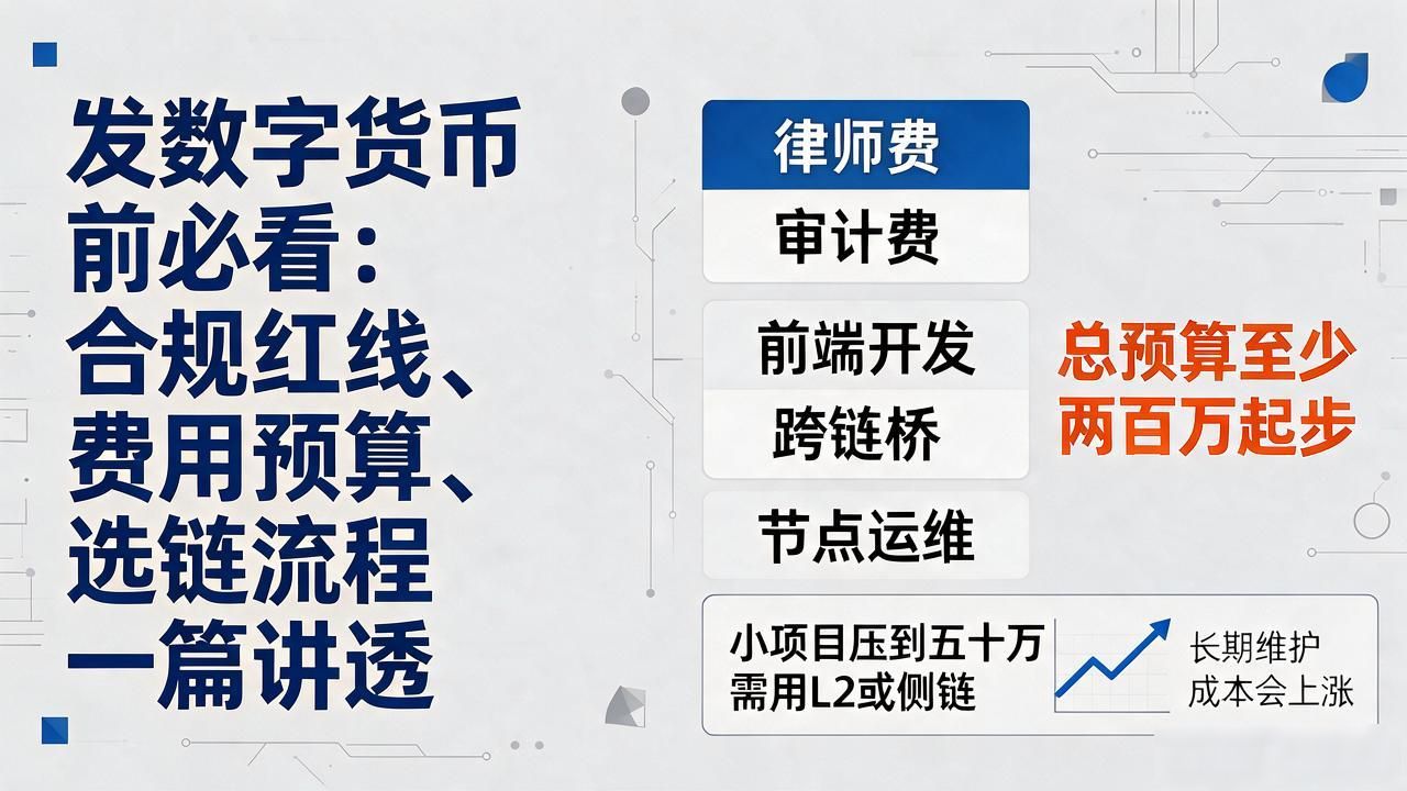 发数字货币前必看:合规红线、费用预算、选链流程一篇讲透