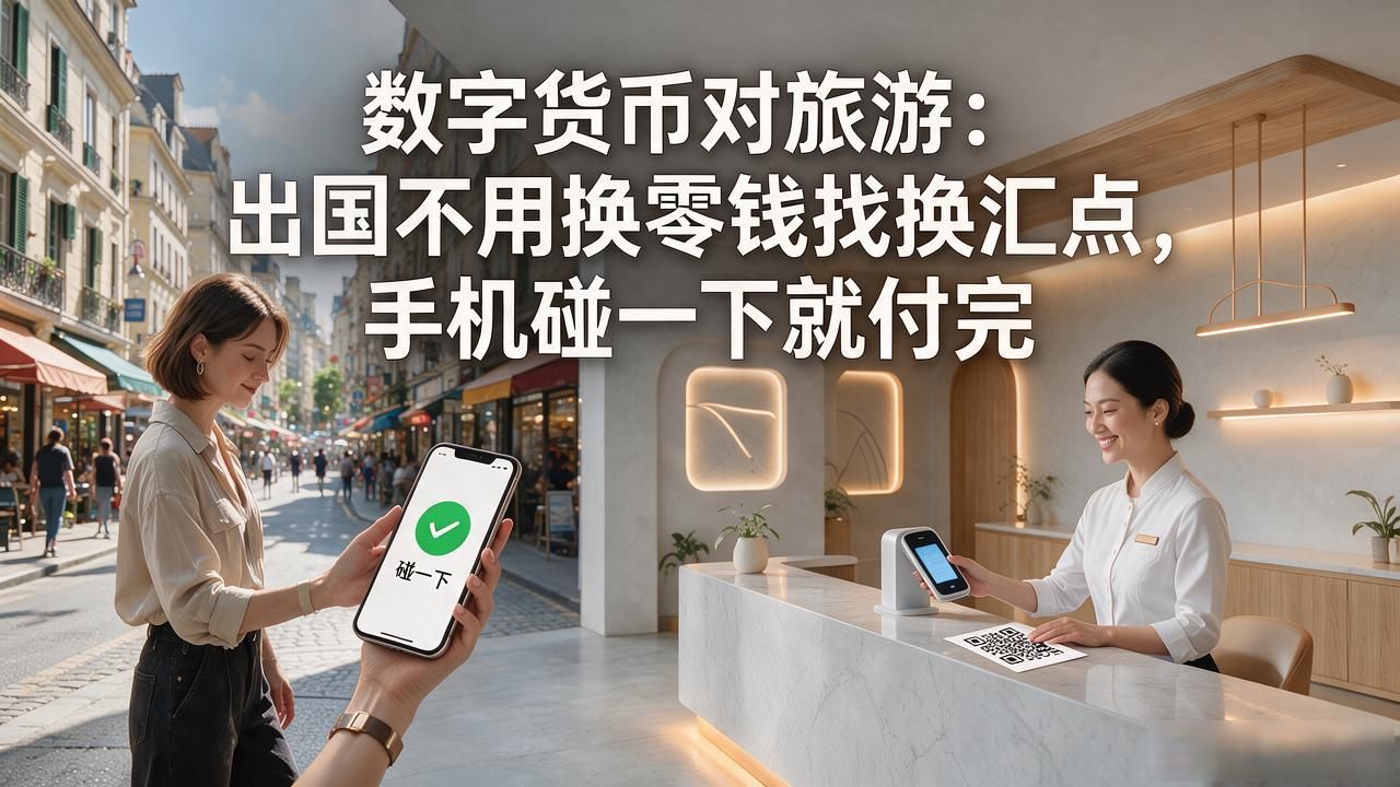 数字货币对旅游：出国不用换零钱找换汇点，手机碰一下就付完