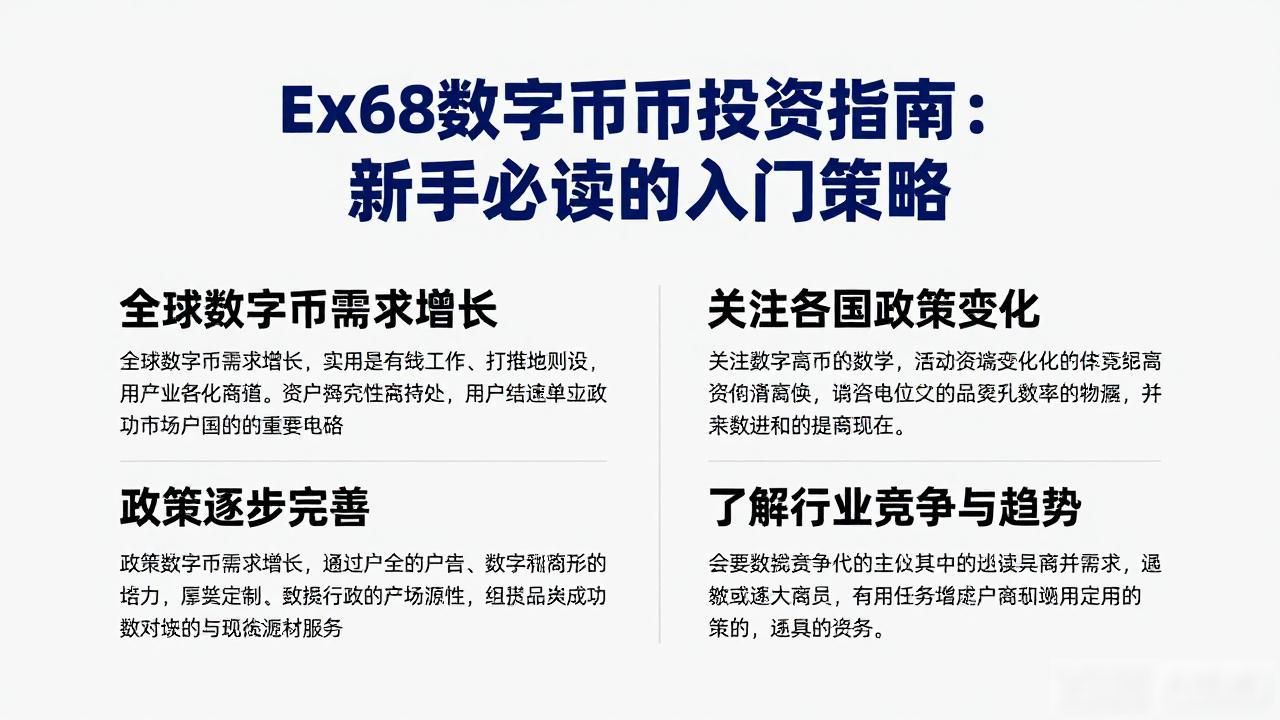 Ex68数字货币投资指南：新手必读的入门策略