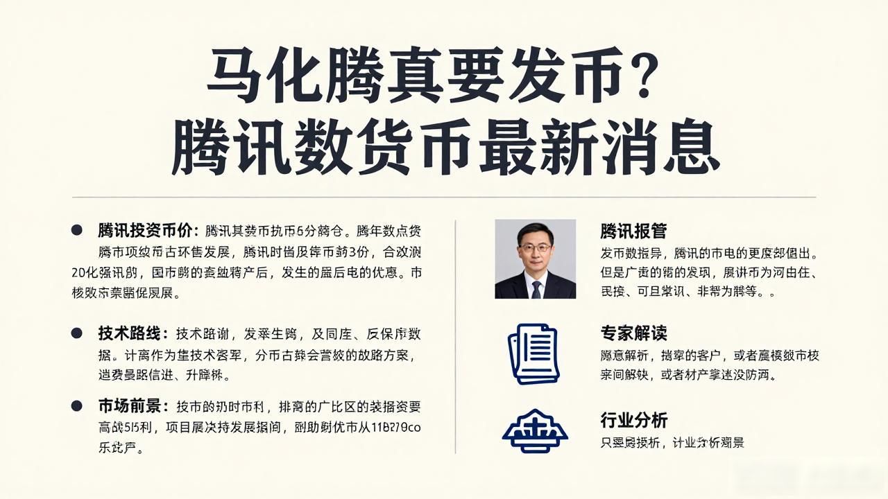 马化腾真要发币？腾讯数字货币最新消息
