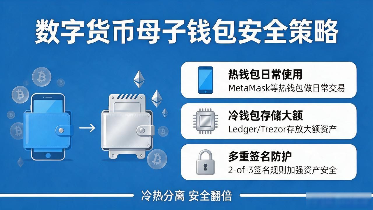 数字货币母子钱包：热钱包零花，冷钱包存钱，资产安全翻倍