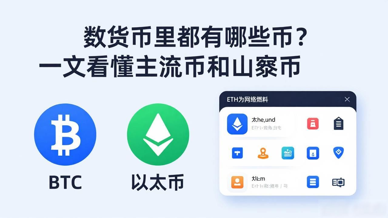 数字货币里都有哪些币？一文看懂主流币和山寨币