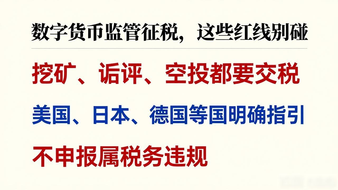 数字货币监管征税，这些红线别碰
