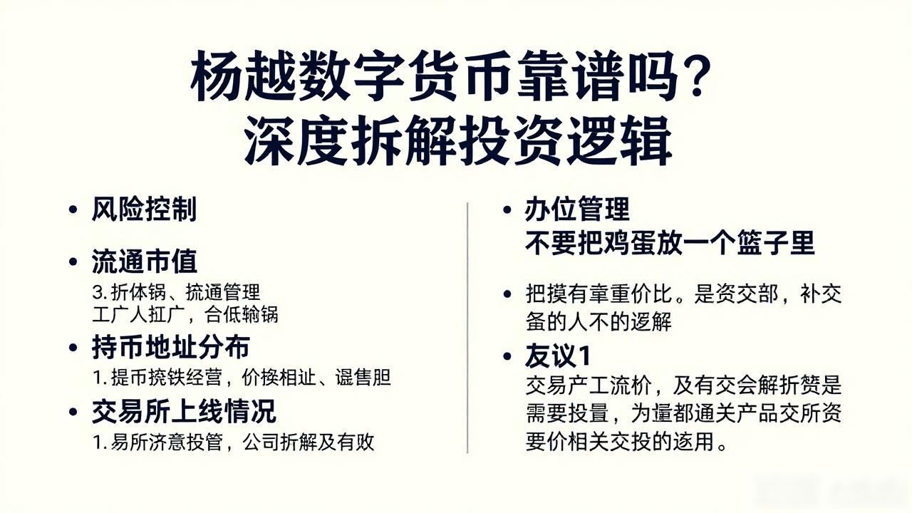 杨越数字货币靠谱吗？深度拆解投资逻辑